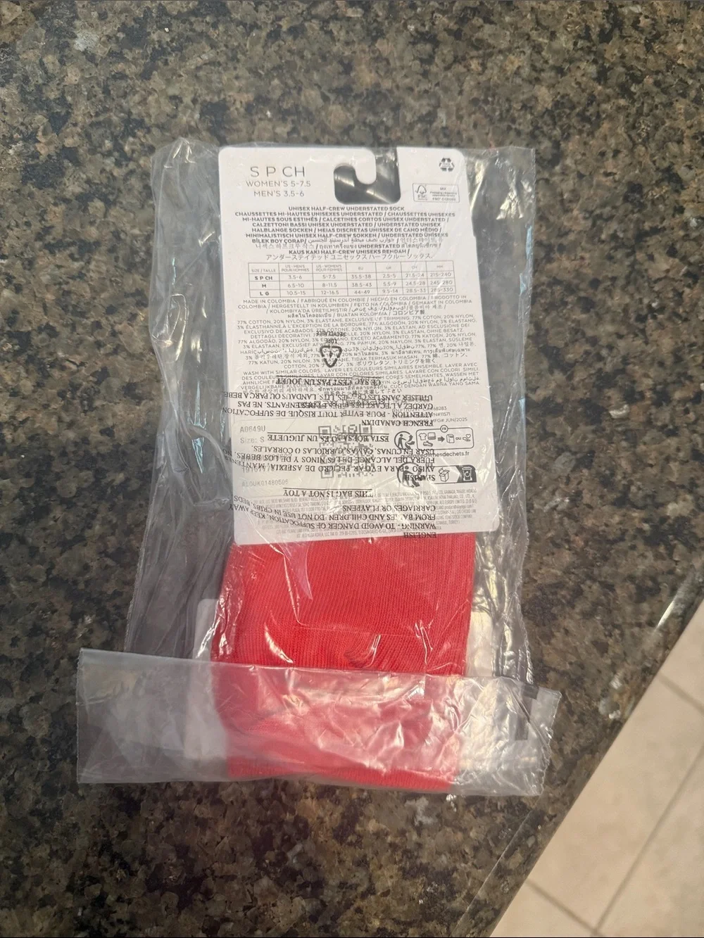 ALO Yoga Unisex Half-crew understated sock, Bright Red, S